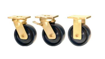 ABLP Forged Precision Bearing Castors with SFS Series Solid Elastomer Wheels