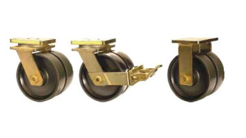 DABE50 Forged Twin Wheel Castors with DF Series Drop Forged Steel Wheels