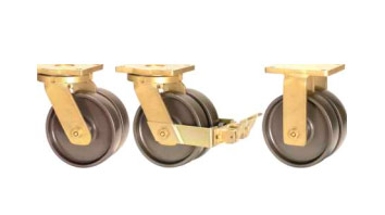 DABLP Forged Twin Wheel Castors with MCI Series Cast Iron Wheels