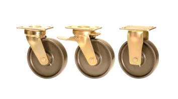 GRDE Castors with MCI Series Cast Iron Wheels