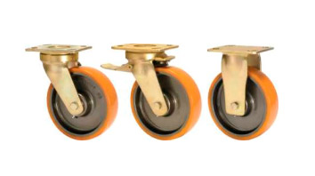 GRDE Castors with SAS Series Polyurethane Wheels