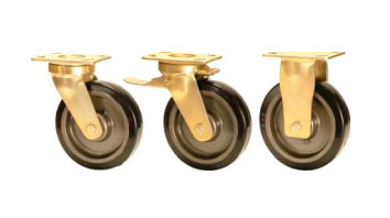 GRDE Castors with SEB Series Elastic Rubber Type Wheels