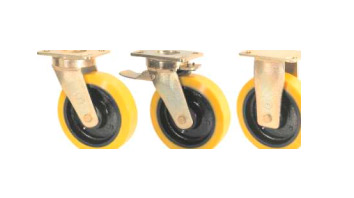 GRDE Castors with SZS Series Soft Polyurethane Wheels