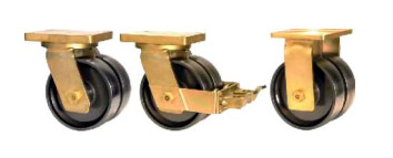 DABE75 Forged Twin Wheel Castors with SAS Series Polyurethane Wheels