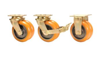GRDDE Twin Wheel Castors with ME Series Ergonomic Wheels