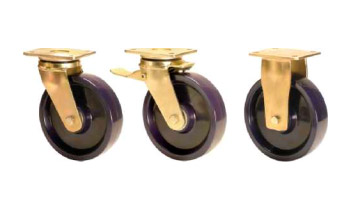 SAB Forged Precision Bearing Castors with SFS Series Solid Elastomer Wheels