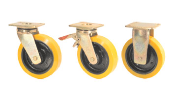 SAB Forged Precision Bearing Castors with SZS Series Soft Polyurethane Wheels