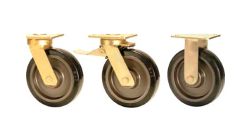 GHKE Castors with SEB Series Elastic Rubber Type Wheels