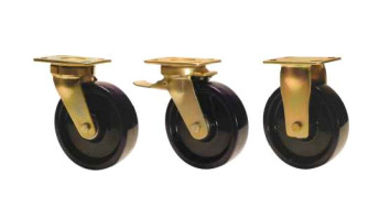 GRDDE Twin Wheel Castors with SFS Series Solid Elastomer Wheels
