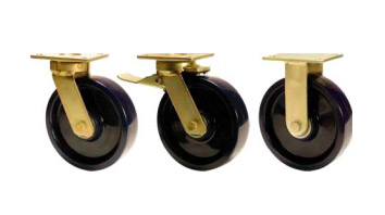 GHKE Castors with SFS Series Solid Elastomer Wheels