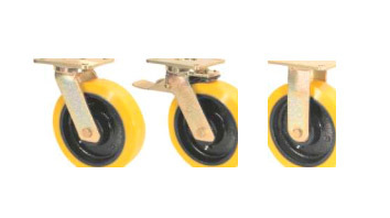 GGSE Castors with SZS Series Soft Polyurethane Wheels