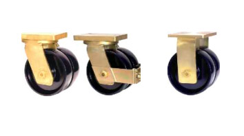 DABE75 Forged Twin Wheel Castors with SAS Series Polyurethane Wheels